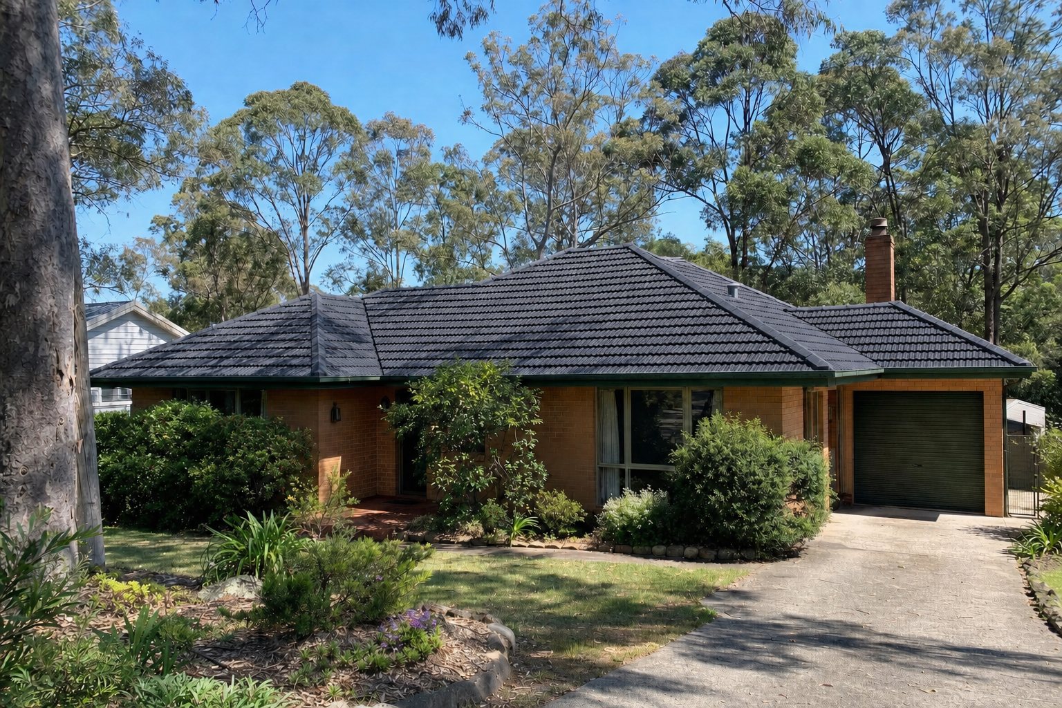 Restored tile roof